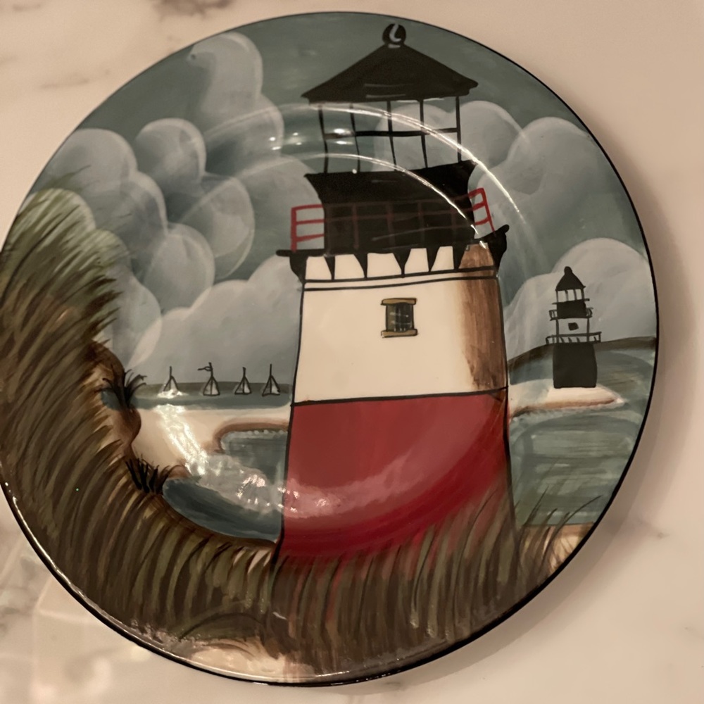 Sakura lighthouse 4 plate set David Cart… - Picture 4 of 6
